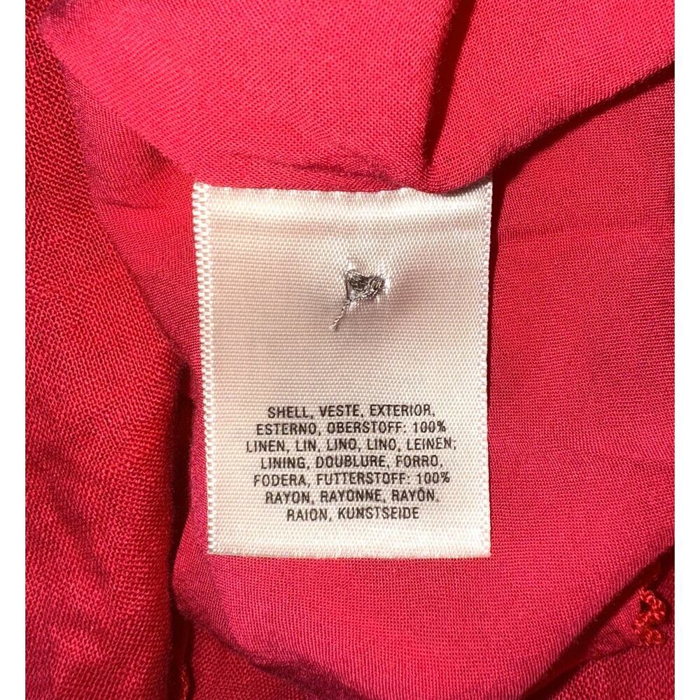 Anthropologie HD In Paris 100% Linen Sleeveless Womens Dress Pink SZ 6 NWOT - Picture 4 of 4